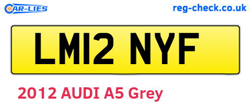 LM12NYF are the vehicle registration plates.