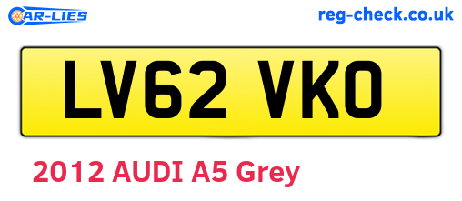 LV62VKO are the vehicle registration plates.