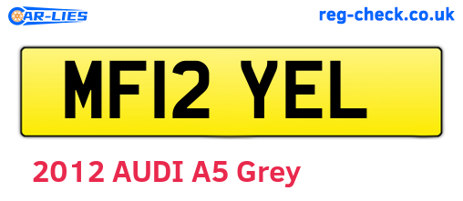 MF12YEL are the vehicle registration plates.