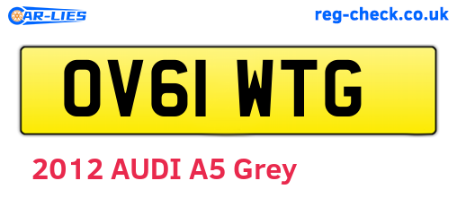 OV61WTG are the vehicle registration plates.