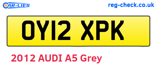 OY12XPK are the vehicle registration plates.