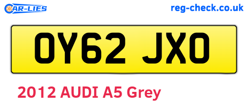 OY62JXO are the vehicle registration plates.