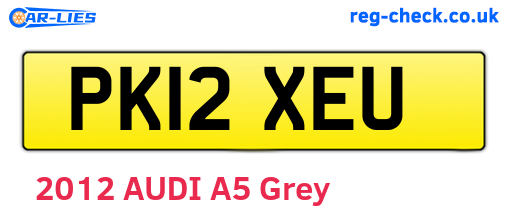 PK12XEU are the vehicle registration plates.