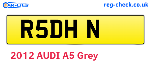 R5DHN are the vehicle registration plates.