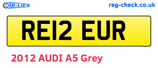 RE12EUR are the vehicle registration plates.