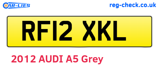 RF12XKL are the vehicle registration plates.