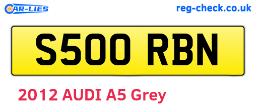 S500RBN are the vehicle registration plates.