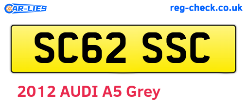 SC62SSC are the vehicle registration plates.