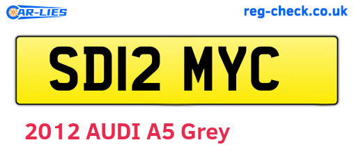 SD12MYC are the vehicle registration plates.