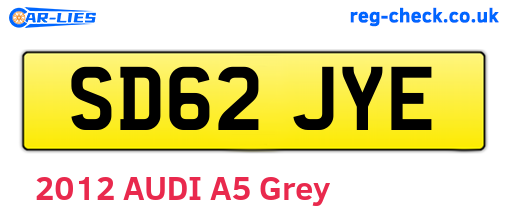 SD62JYE are the vehicle registration plates.