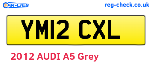 YM12CXL are the vehicle registration plates.