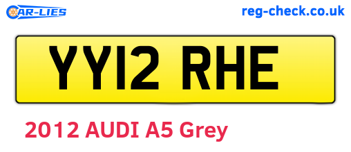 YY12RHE are the vehicle registration plates.