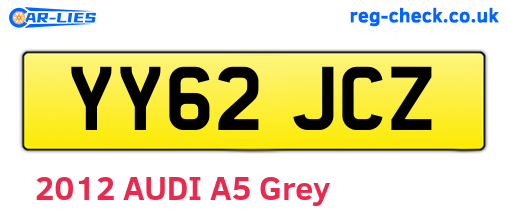 YY62JCZ are the vehicle registration plates.