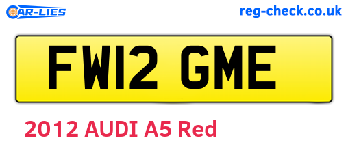 FW12GME are the vehicle registration plates.