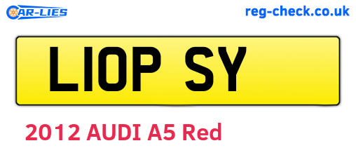 L10PSY are the vehicle registration plates.