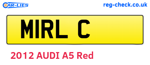 M1RLC are the vehicle registration plates.