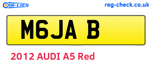 M6JAB are the vehicle registration plates.