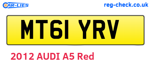 MT61YRV are the vehicle registration plates.