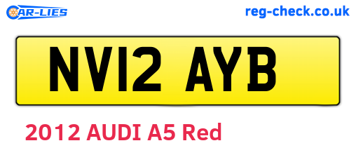NV12AYB are the vehicle registration plates.