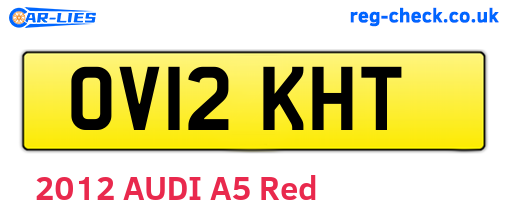 OV12KHT are the vehicle registration plates.