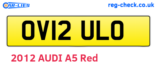 OV12ULO are the vehicle registration plates.
