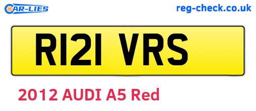 R121VRS are the vehicle registration plates.