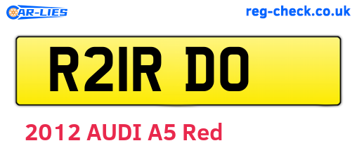 R21RDO are the vehicle registration plates.