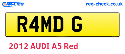 R4MDG are the vehicle registration plates.
