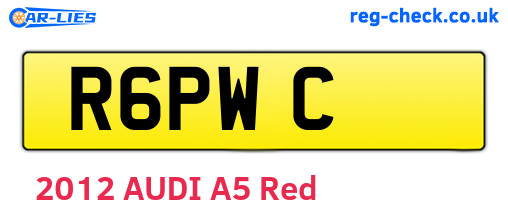 R6PWC are the vehicle registration plates.