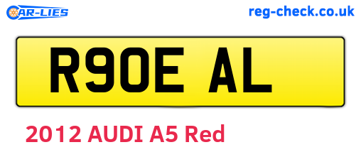 R90EAL are the vehicle registration plates.