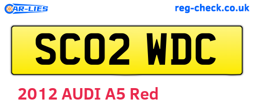 SC02WDC are the vehicle registration plates.