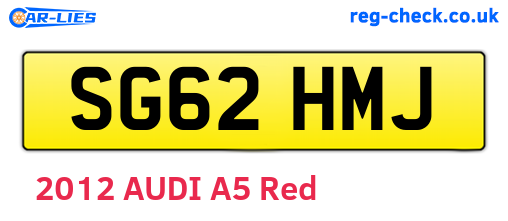 SG62HMJ are the vehicle registration plates.