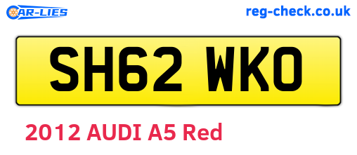 SH62WKO are the vehicle registration plates.