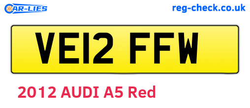 VE12FFW are the vehicle registration plates.