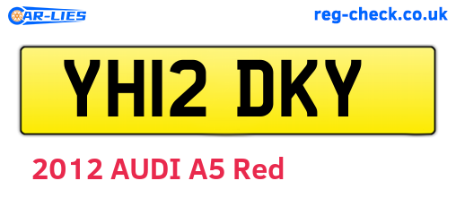 YH12DKY are the vehicle registration plates.
