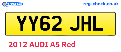 YY62JHL are the vehicle registration plates.