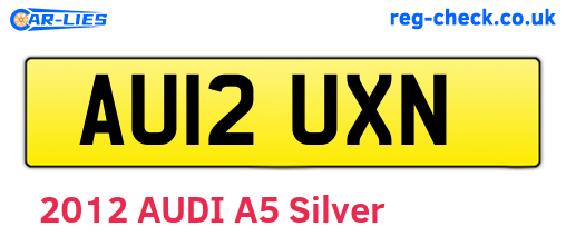 AU12UXN are the vehicle registration plates.