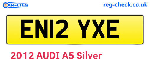 EN12YXE are the vehicle registration plates.