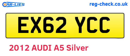 EX62YCC are the vehicle registration plates.