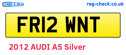 FR12WNT are the vehicle registration plates.