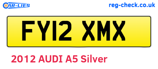 FY12XMX are the vehicle registration plates.
