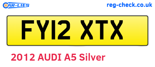 FY12XTX are the vehicle registration plates.