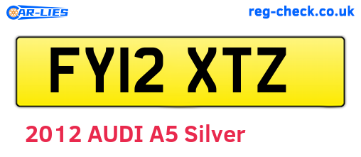 FY12XTZ are the vehicle registration plates.