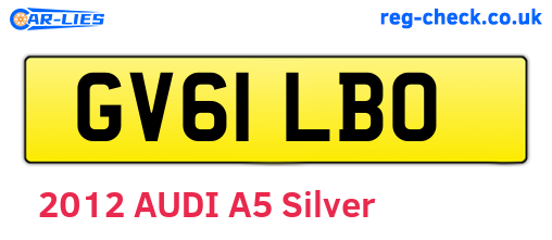 GV61LBO are the vehicle registration plates.