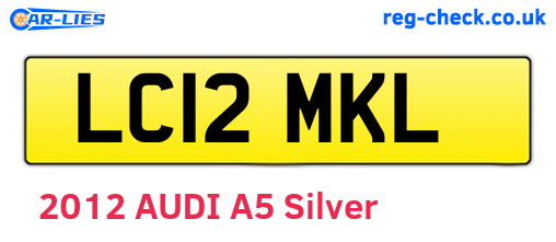 LC12MKL are the vehicle registration plates.