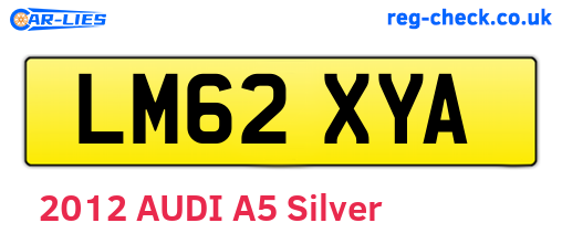LM62XYA are the vehicle registration plates.