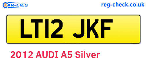 LT12JKF are the vehicle registration plates.