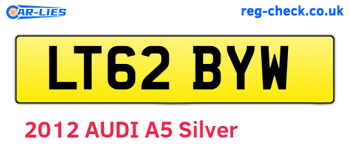 LT62BYW are the vehicle registration plates.
