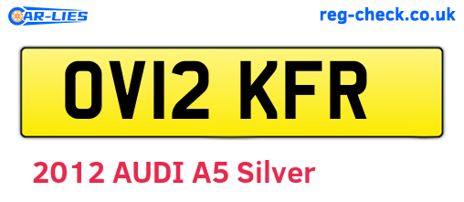 OV12KFR are the vehicle registration plates.