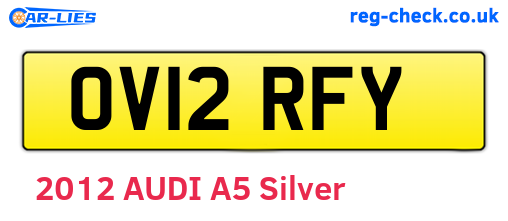 OV12RFY are the vehicle registration plates.